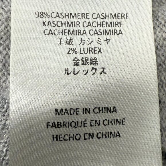 Needle Anthropologie Cashmere Crew Neck Sweater w/ Varsity Multicolor Stripe L - Picture 9 of 10